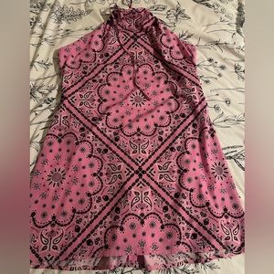 Pink bandana dress size L dolls kill